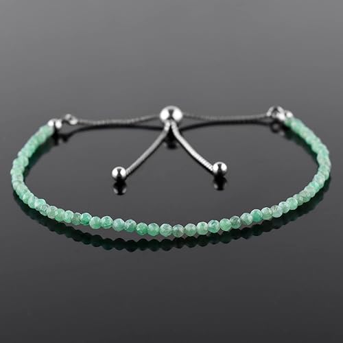 Miniatura 15 de OdrillionGems Natural Yaxaite Gemstones Bolo Bracelet 925 Sterling Silver Faceted Rounds Beads Handmade Minimalist Jewelry Healing Crystals