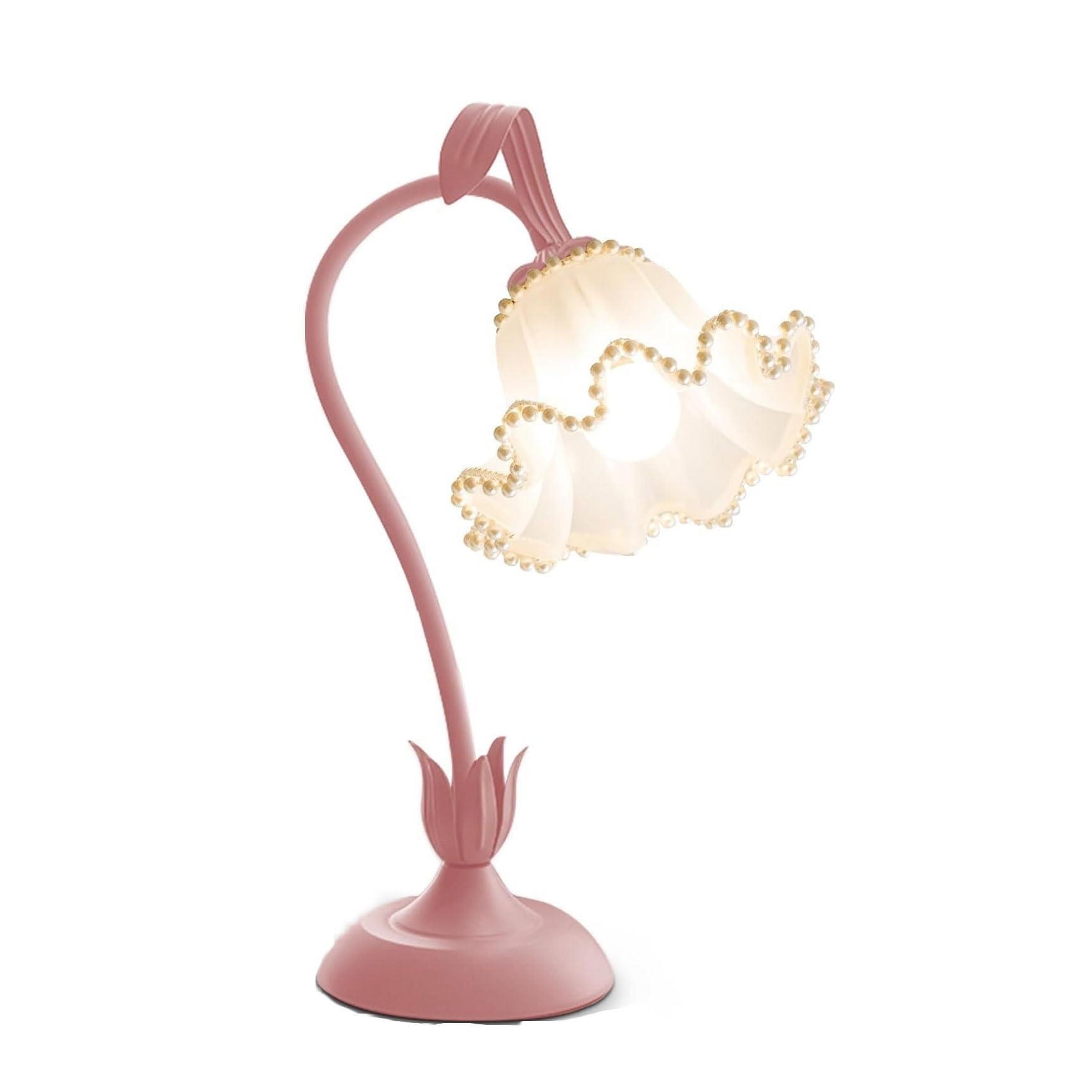 Zeng25liangOu-12 Bedside Lamps Countryside Flowers Romantic Bedroom BedHead Nightlight Atmosphere Decorative Flower Desk Lamp(Pink)