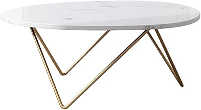 Oval Coffee Table Marble Table Clear Texture Environmentally Friendly Material Best Choice For Home Living Room White Size 80 60 42cm Amazon Co Uk Kitchen Home