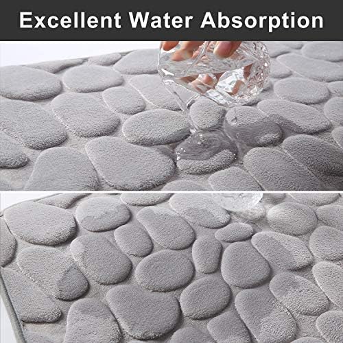Decorus Memory Foam Bath Mat Non-Slip Bath Rug Water Absorbent Bath Mat Premium Floor Rug Cozy Machine Washable Soft and Comfortable Carpet for Bathroom Floors