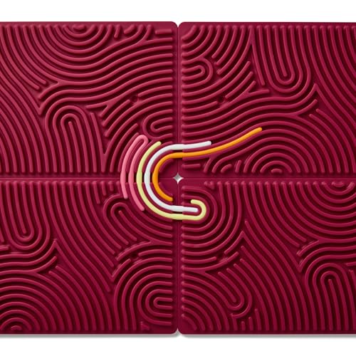 Image of Pushpeel XL Sensory Activity Board - Expandable Silicone Fidget Toy for Stress, Anxiety, ADHD & Autism - Modular, Silent, No Mess - Berry