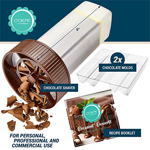 O'creme - Chocolate Shaver - Rotary Hand Held Grater And Slicer Device To Make Professional Gourmet Quality Chocolate Shavings - Premium Baking Gadgets For Personal And Commercial Kitchen Use #TOP2
