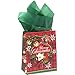 12 Christmas Small Bags Bulk Assortment with Handles and Tags for Wrapping for Women and Kids