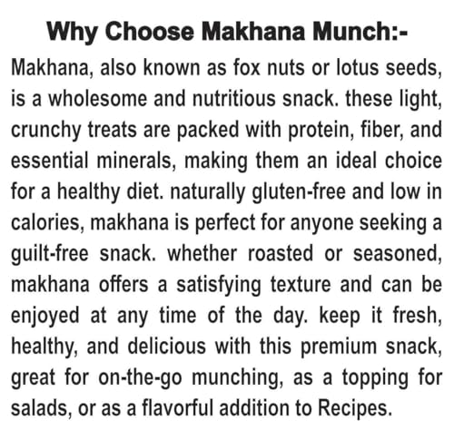 Image of MAKHANA MUNCH Makhana, Plain, 250 grams, 100% Natural Fox Nuts (500g)