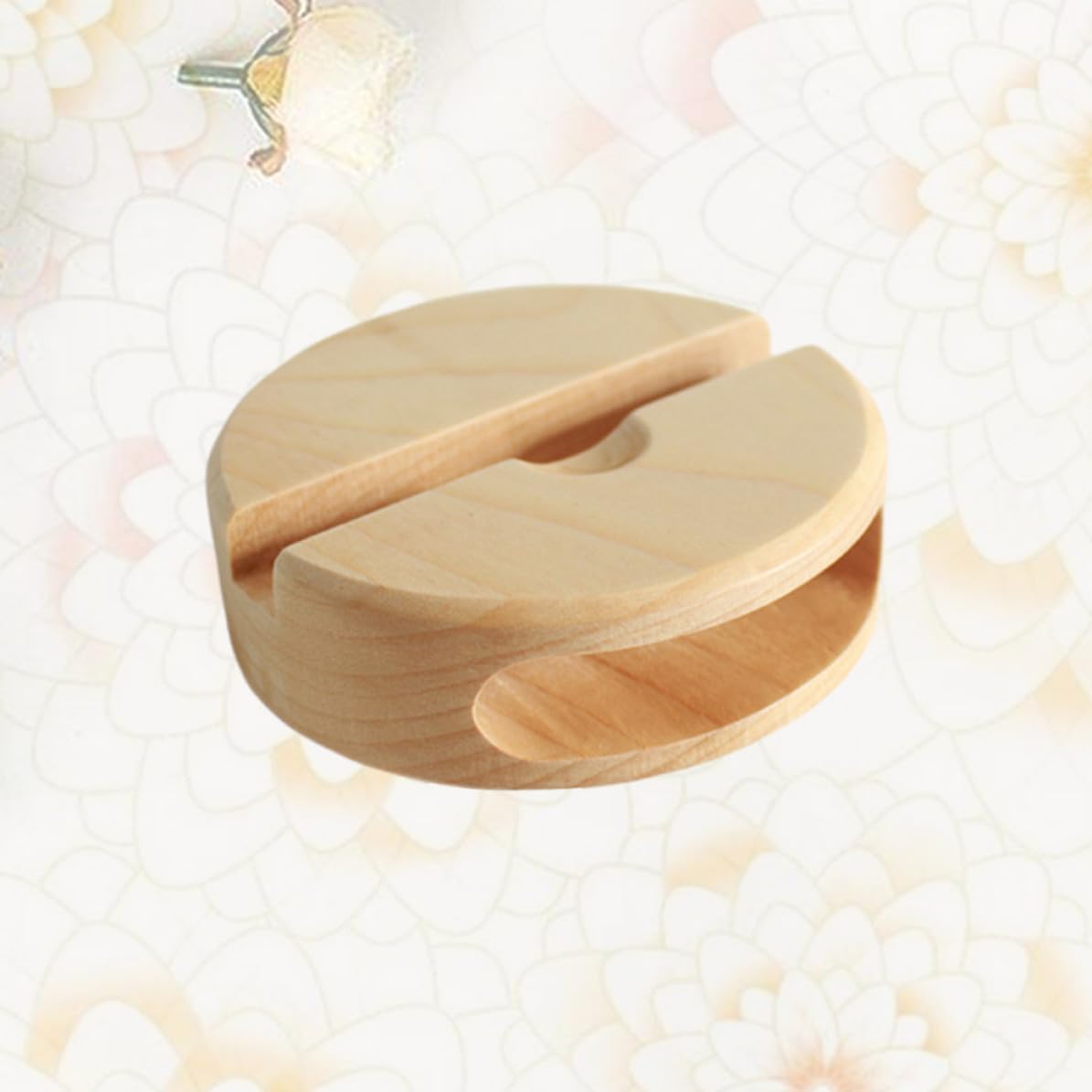 DOITOOL Wooden Mobile Phone Holder with Physical Amplifier for Home Use image 3