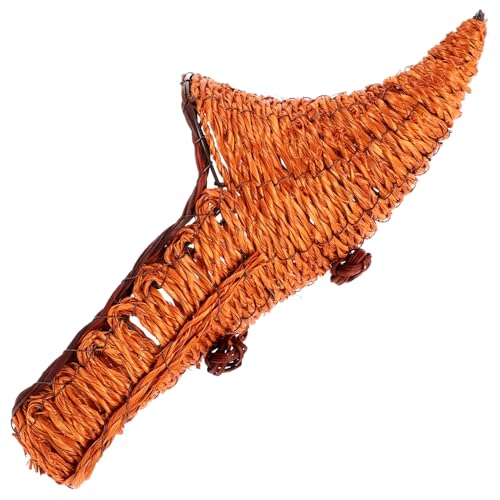 GLEAVI Woven Horn Shaped Storage Basket Hand Woven Fruit and Snack Basket Decorative Storage for Home Kitchen and Dining Table