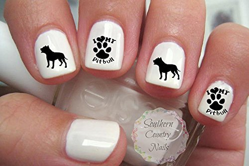 Pitbull Nail Art Decals