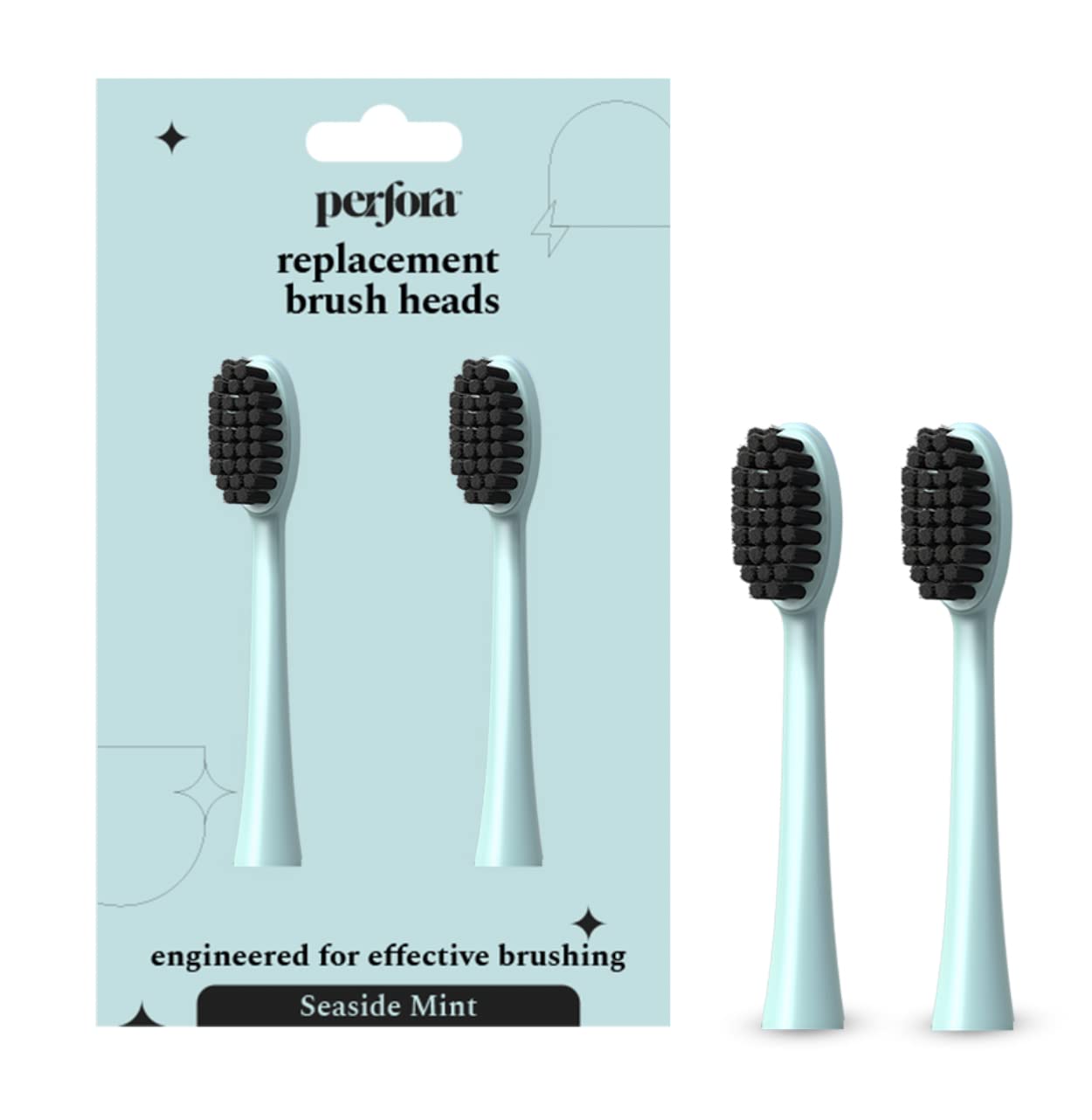 Perfora Replacement Brush Heads For Perfora Electric Toothbrush Model - 002 | Effective Brushing & Plaque Removal For Healthier Smile | Lightweight With Soft Bristles | Seaside Mint | Pack of 2 (B0B68H7XVD) Amazon Price History, Amazon Price Tracker
