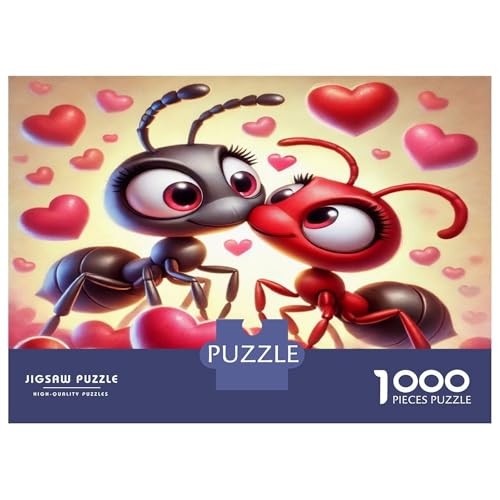 Formiche Innamorate Puzzles 1000 Pezzi Carta Riciclata Per Adulti Puzzle Per Adulti Gioco Stimolante Ottima Idea Regalo Per Relax Per Uomini E Donne 52X38Cm/1000Pcs - 2
