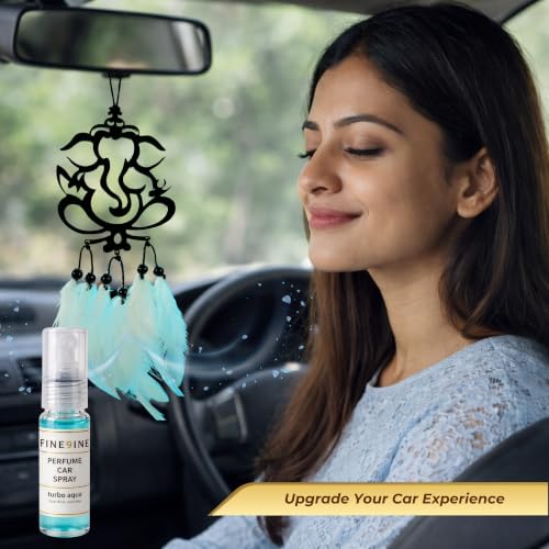 Image of Ganesha Car Hanging Dream Catcher with Free 5 ml Car Perfume Spray