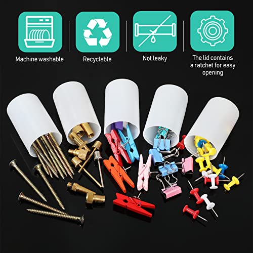 Image of JOVITEC 30 Pieces Plastic Film Canister Holder, 35 mm Empty Camera Reel Containers, Storage Containers Case with Lids for Storing Small Accessories, Film, Keys, Coins, Art Beads(White)