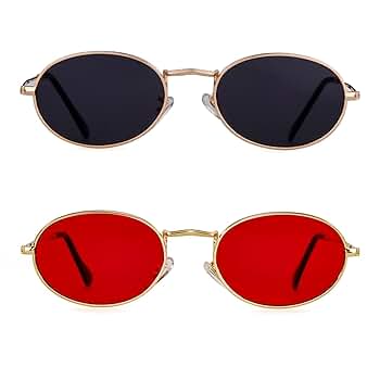 Amazon.com: GIFIORE Oval Sunglasses Vintage Retro 90s