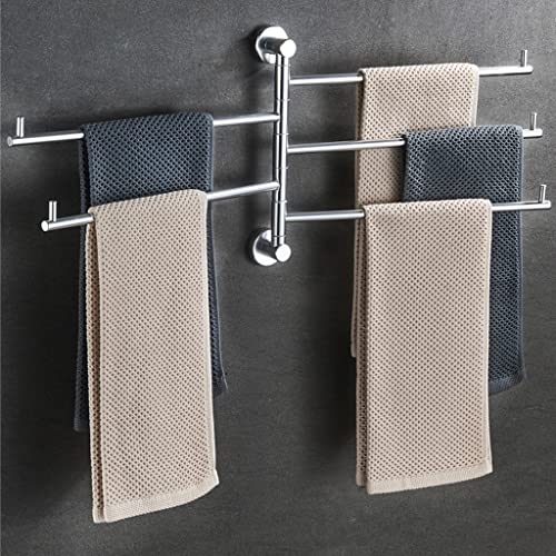 Porte-serviette de salle de bain pliable avec bras pivotants - 5
