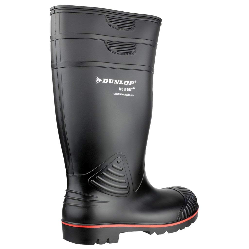 Dunlop B440631 ACIFORT kalosze na kolana, uniseks, dla dorosłych, długie, czarny, 48 EU