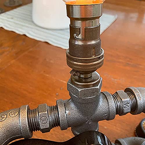 Retro Tafellamp Industriële Ijzer Waterpijpen Robot Tafel Lamp Steampunk Desktop Lichte Steampunk Stijl Tafellamp… - Afbeelding 4