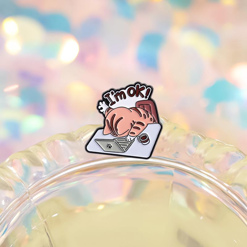 Image of Cute Enamel Pins Cartoon Lapel Pin Brooch Badge for Backpack Jackets Funny Tiger Pins for Gift Anime Enamel Pin for Clothing Hat Decoration