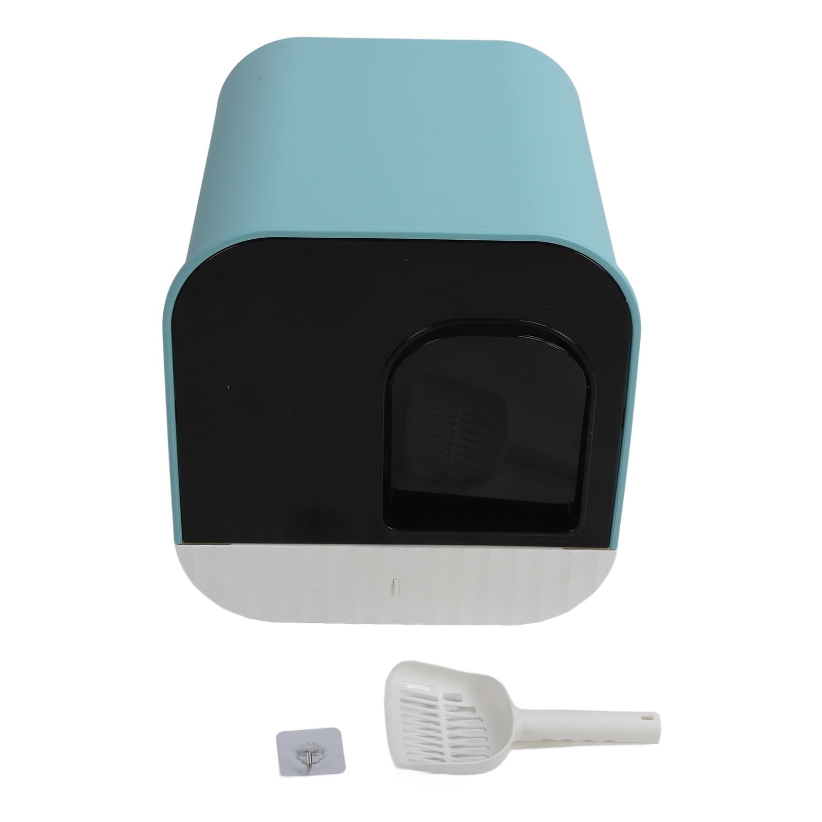 Arenero para Gatos con Cubierta 22L para Control de Olor con Carbón Activo de Doble Entrada Arenero Cerrado para Gatos Medianos y Grandes, Hogar, Espacios Pequeños, Limpieza Fácil