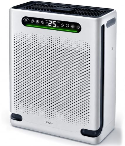 FreAire Air Purifiers for Home Large Room up to 2600 Ft², HEPA Air Purifier with Washable Filter & Real-Time PM2.5 Display, Turbo Mode & 20 dB Sleep Mode, Air Cleaner for Pet Hair Odors, Silver White