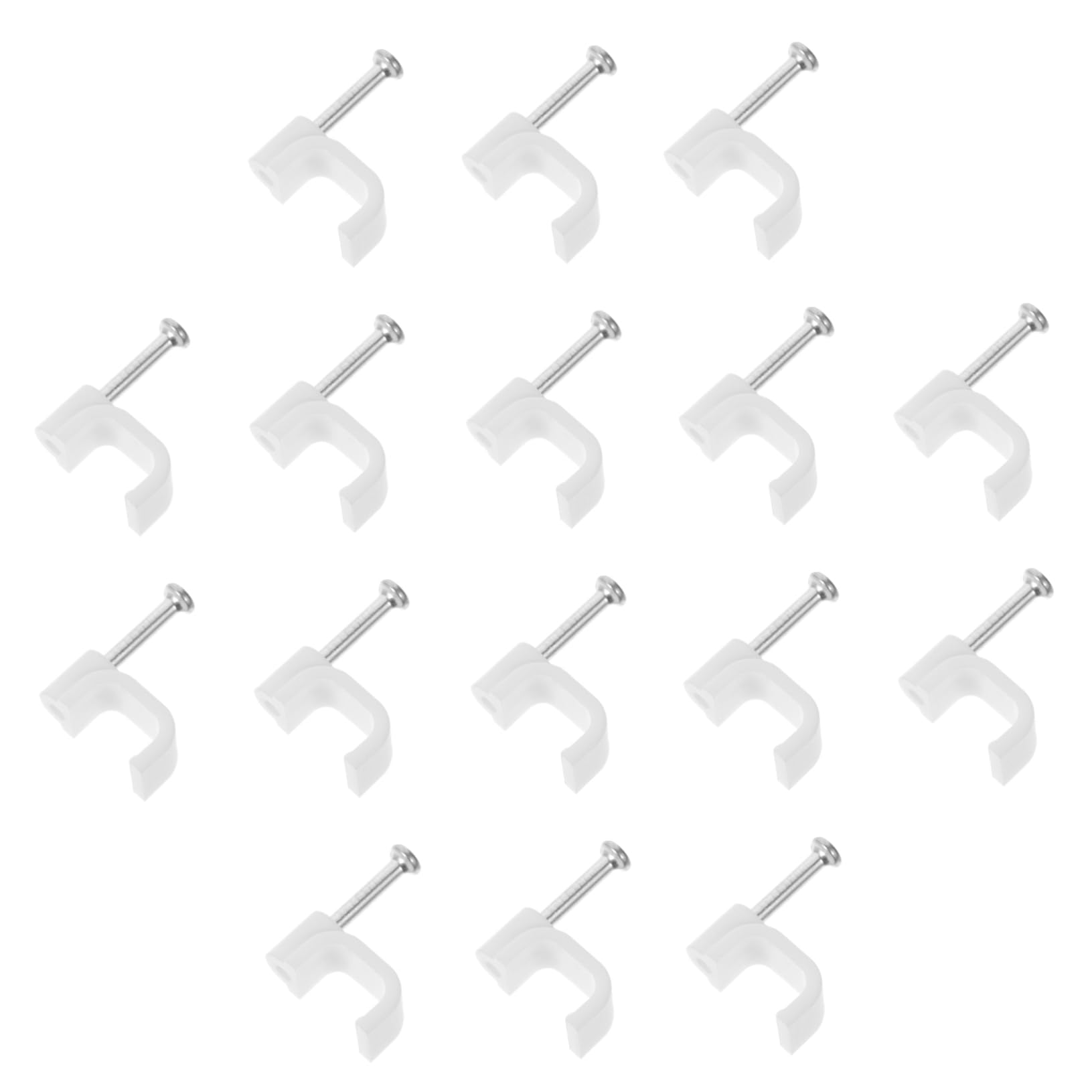 DOITOOL 1500piezas Clips De Cable Clavados Organizadores De Cables Para Pared Clips De Sujeción Para Ethernet y Instalación Rápida y Fácil Perfectos Para Hogar y Oficina