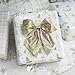 AIMUDI Champagne Glitter Wired Ribbon Bows with Twist Tie 5.5