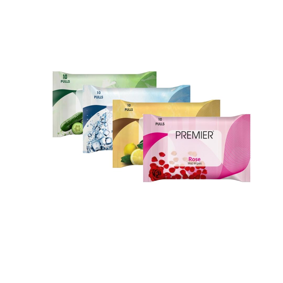 Premier Wet Wipes - 10 Pulls per Pack, Pack of 4 Assorted | Refreshing Wipes | Alcohol-Free & No Harmful Chemicals-picture-52