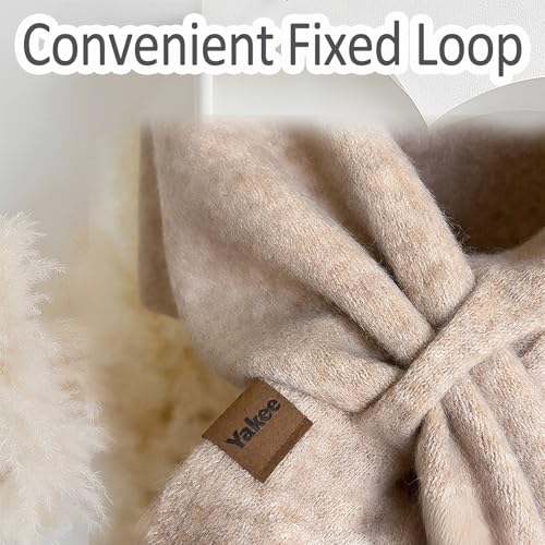 Women's Solid Color Shawl, Shawl Wraps for Women with Loop, Triangle Shawls Scarf, Warmer Winter Fall Accessory2