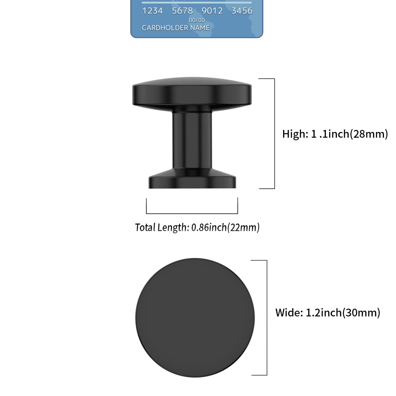 Matte Black Cabinet Knobs - 10 Pack -3