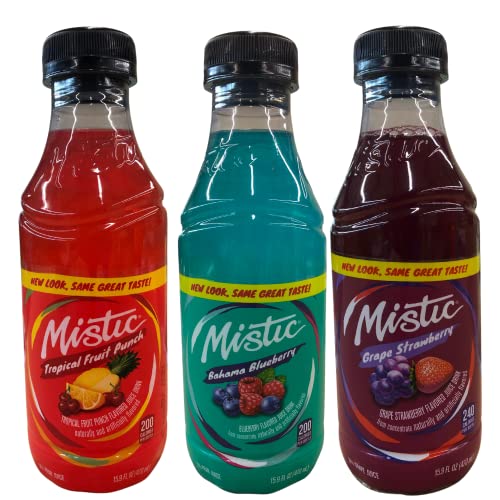 Mistic Fruit Punch Blueberry Grape Strawberry 6 Bottle Variety Pack (Total Of 95 Oz) #TOP1