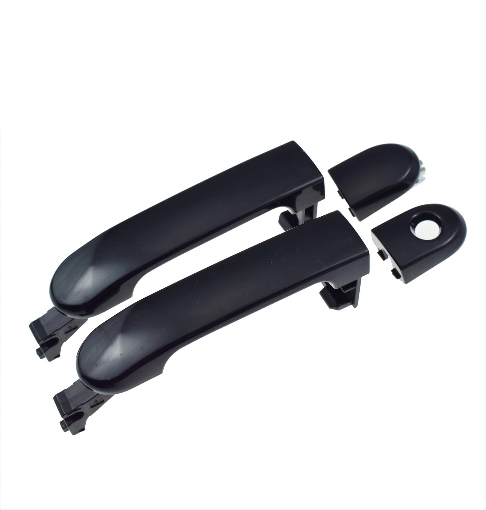 Iukmr 2 Pcs Front Lh Rh For Nissan For Versa For Tiida 1.6L .8L 2007-2012 Black Exterior Outside Door Handle Front Rear Left Or Right (Without Smart Entry) Car Outer Door Handle(2 Pcs Front Lh Rh)