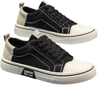 Generic Men's Breathable Low-Top Lace-Up Canvas Sneakers