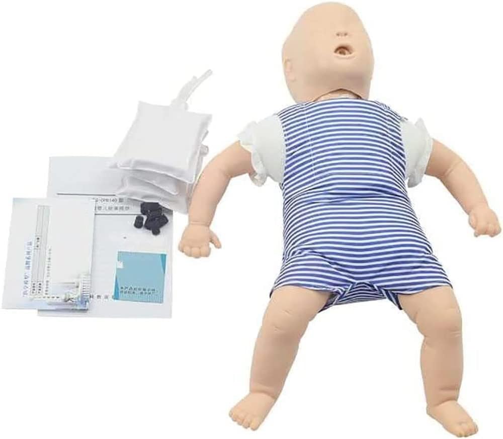 Maniquí de entrenamiento de RCP para práctica de obstrucción de las vías respiratorias, modelo educativo de primeros auxilios para reanimación cardiovascular pulmonar, enseñanza e investigación