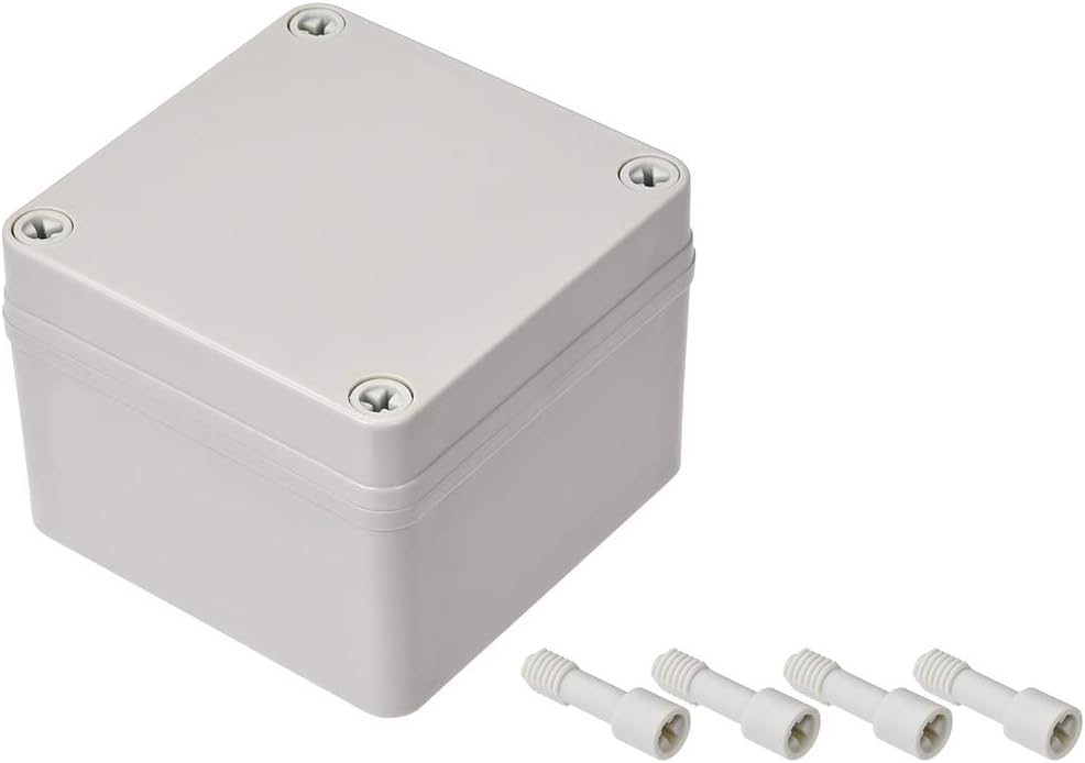 uxcell Dustproof IP65 Junction Box DIY Case Enclosure Gray 100mm x 100mm x 75mm