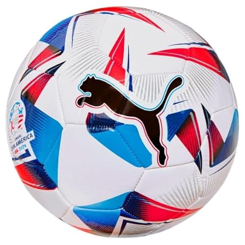 PUMA Cumbre Conmebol Copa America 2024 Training Ball 24/25 (White/Multi Color, 4)