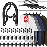 Travel Hangers Portable Foldable Travel Hanger Organizer, Plastic Cruise Essentials Clothes Drying Rack Folding Hangers for Camping Flying RV Europe Vacation Essentials Suitcase