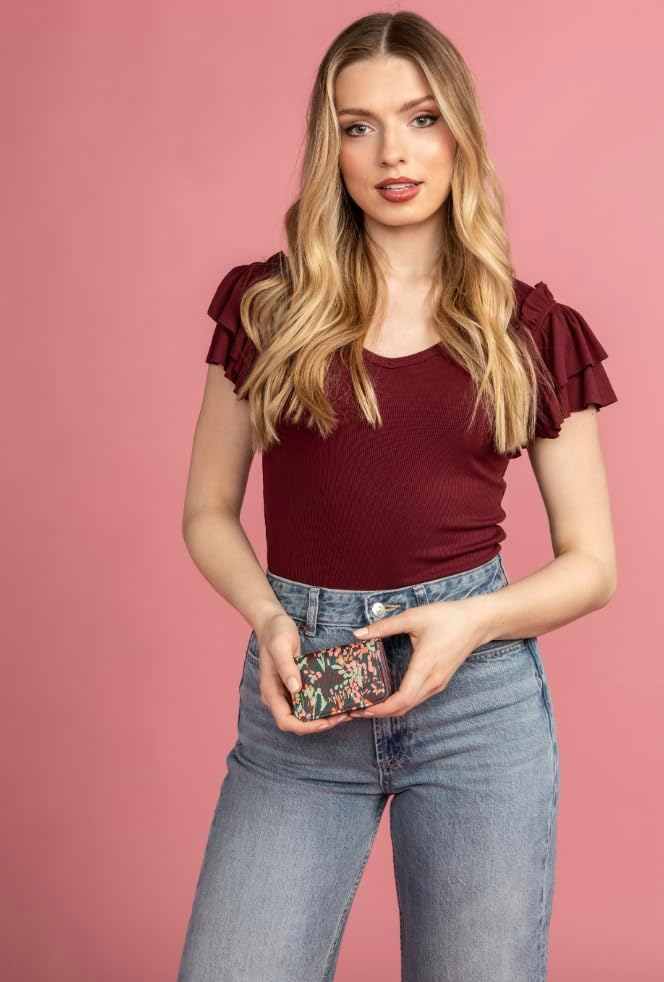 KEDZIE Essentials Only Cash & Card Wallet Clutch In Vegan Leather with Snap Closure for Women - Muse - Image 8