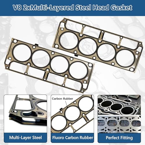 Sloppy Stage 2 Camshaft Kit Fit for Chevrolet GMC 1997-2013 4.8L 5.3L 5.7L 6.0L LS1, LS2, LS6, LQ4, LQ9, LM7 LS Cam Kit Gen Ⅲ/Ⅳ, Includes Head Gasket, Lifters, Gasket, Springs, Pushrods - Image 5