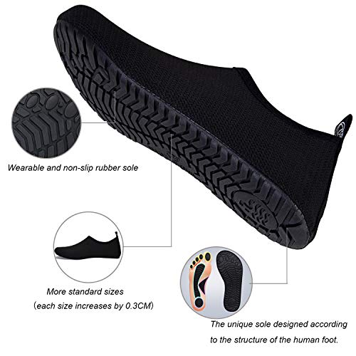 Image of WateLves Water Shoes for Womens Mens Barefoot Quick-Dry Aqua Socks for Beach Swim Surf Yoga Exercise New Translucent Color Soles