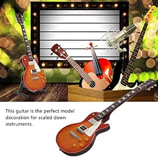 Modèle de guitare miniature, mini guitare en bois, instrument de musique avec support et étui, artisanat basse… - Les Beatles, Paul McCartney, John Lennon, RIngo Starr, George Harrison Modèle de guitare miniature, mini guitare en bois, instrument de musique avec support et étui, artisanat basse… – Image 2