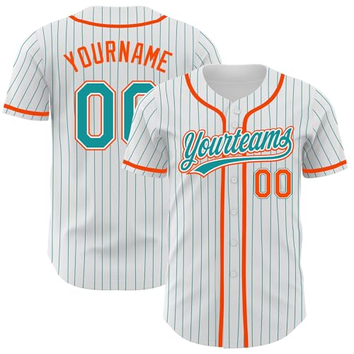 Camiseta de Béisbol Personalizada con Rayas y Nombre de Equipo para Mujer, Jóvenes, Hombres, Niños miniatura 1