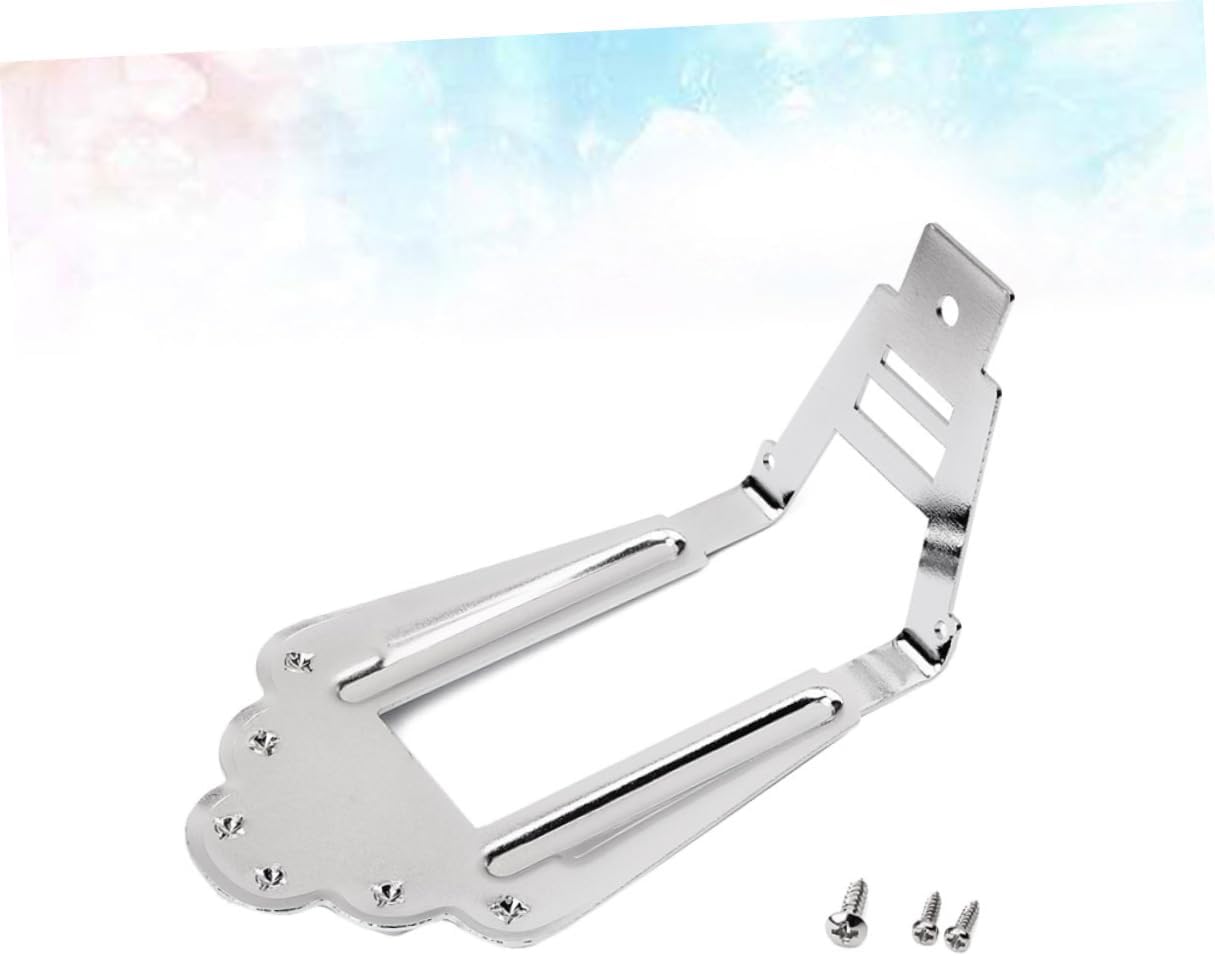 Yardwe Tailpiece Silver Vintage Guitar Bridge for Jazz Electric Acoustic Guitar Mounting Screws