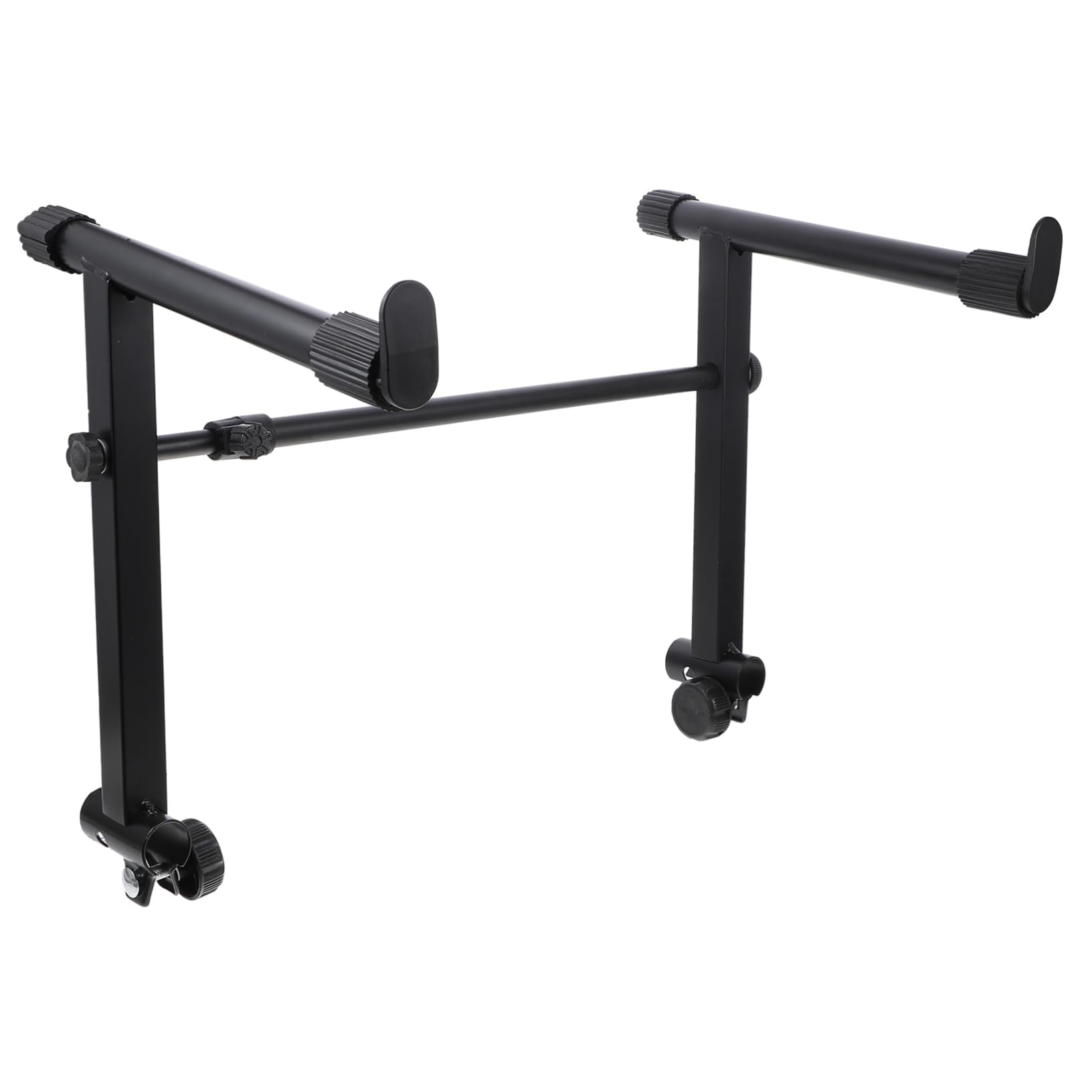Supporto per Tastiera Doppia in Ferro Struttura Robusta e Cuscinetti in Gomma, per Home e Stage, Supporta Strumenti Pesanti