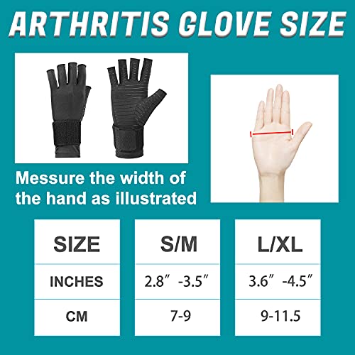 Dr.welland Medical Arthritis Gloves With Strap, Best Open Finger Glove Hand Wrist Support For Rheumatoid Arthritis, Carpal Tunnel, Rsi, Tendonitis, Daily Healing, Hand Pain Relief – Men/Women #TOP3