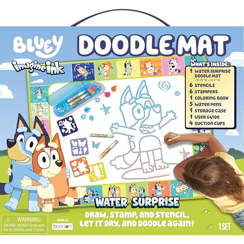 Bluey Imagine Ink Water Surprise�������}�b�g�A�U�炩��Ȃ��ė��p�\�ȕ`��A�N�e�B�r�e�B�Z�b�g�A�E�H�[�^�[�y���A�X�e���V���A�؎�A�h��G�A3�Έȏ�̂��q�l����