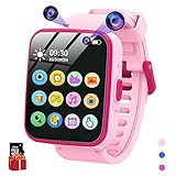 JOCOYSRT Kids Smart Watch with Learning Educational Fun Games for 5-12 Year Toddler Watch,HD Touch Screen Kids Smartwatch Camera Music Player Sports Digital Watch for Kids Gift (Pink)
