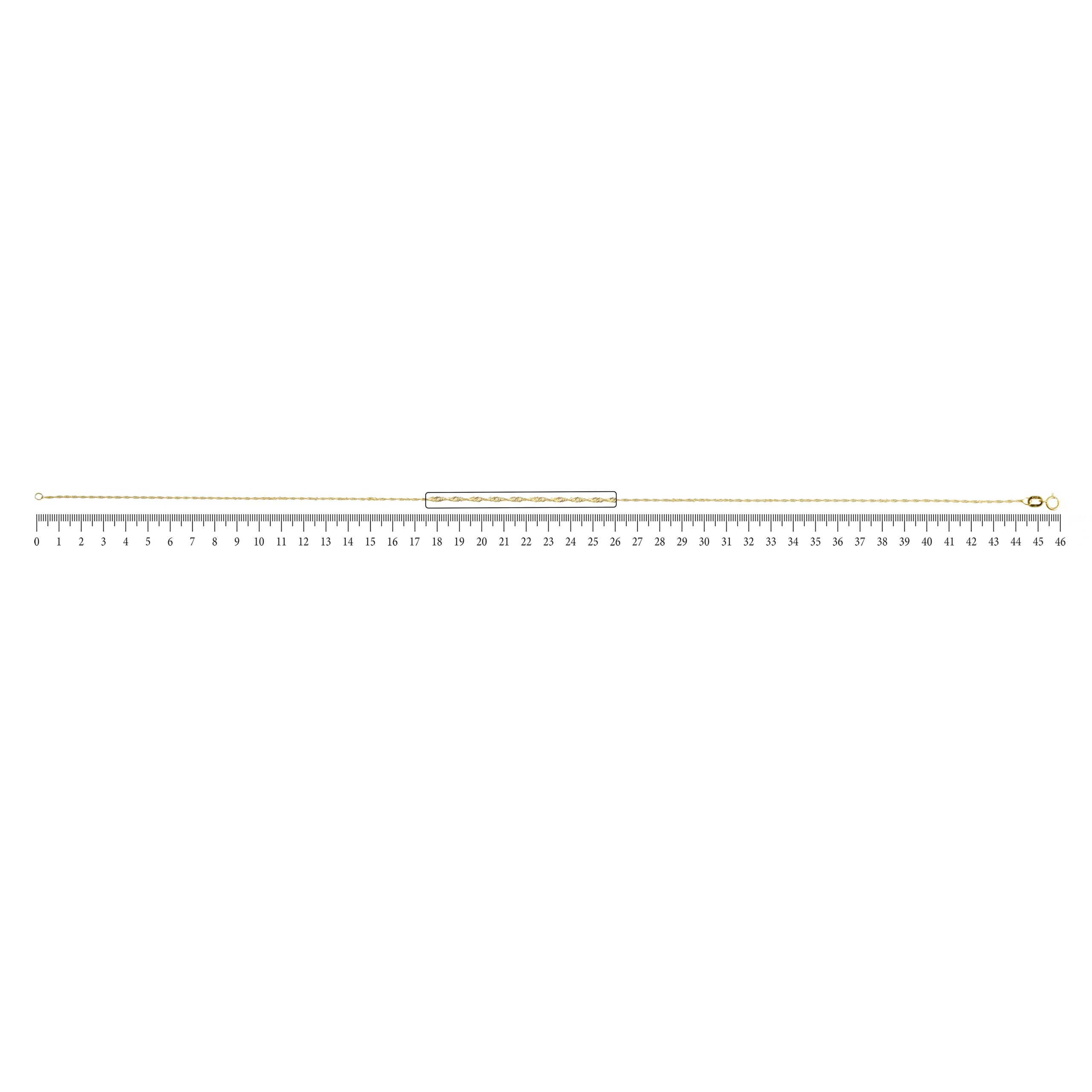 Carissima Gold Damen 9k (375) Gold 0.9mm Diamantschliff Twist Panzerkette