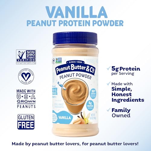 Peanut Butter & Co. Vanilla Peanut Powder, Non-GMO Project Verified, Gluten Free, Vegan, 6.5 Ounce (Pack of 6)
