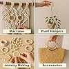 Mandala Crafts 50mm Wooden Macrame Rings Supplies – 50 Unfinished Natural Wood Circles for Jewelry Making #4