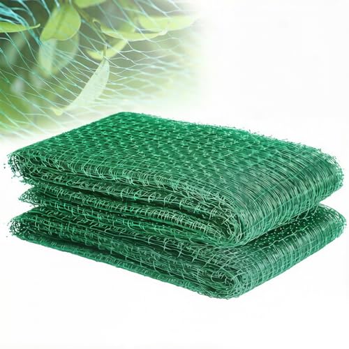 2 rollos de red antipájaros verde, red de huerto de 6.56 x 26.25 pies para proteger verduras, plantas y árboles frutales de pájaros y animales