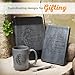 Christian Art Gifts Lion Gray Ceramic Coffee Mug – 14 oz. Microwave and Dishwasher-safe Inspirational Scripture Coffee and Tea Mug for Men and Women with Bible Verse: Strong & Courageous – Joshua 1:9