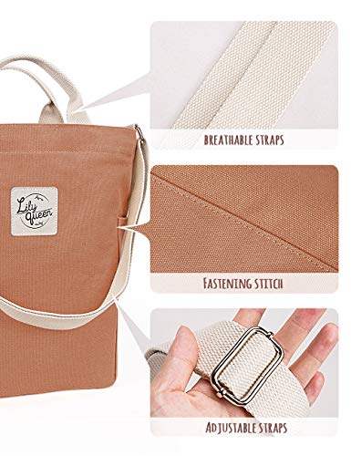 Image of Lily queen Women Canvas Tote Handbags Casual Shoulder Work Bag Crossbody